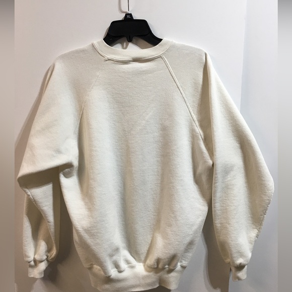 Jerzees White Long Sleeve Sweatshirt with See through Lace Heart Large - Picture 4 of 5